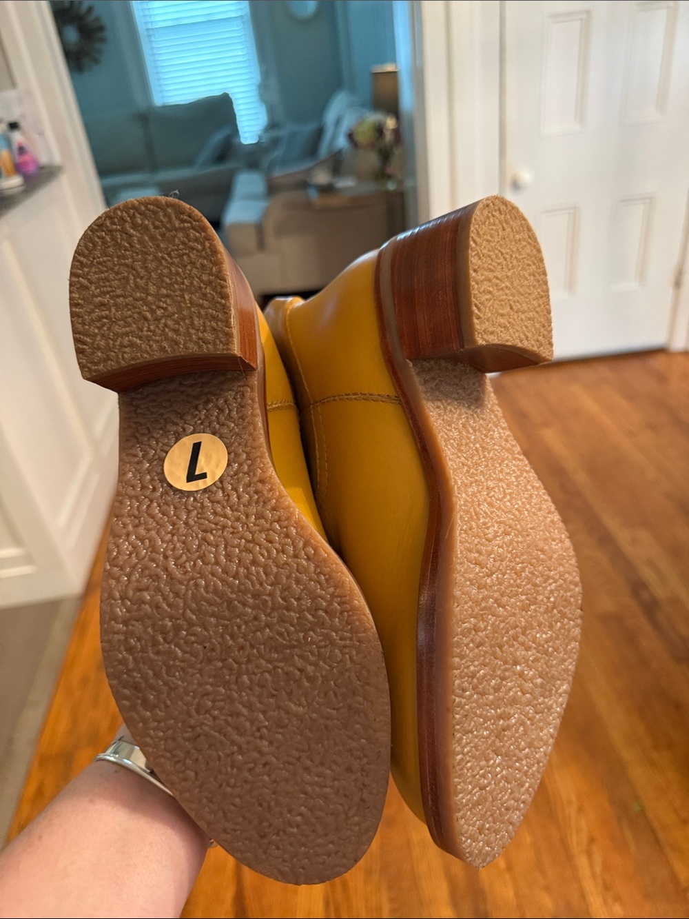 Frye Tall Leather Boots in Mustard - Picture 4 of 4
